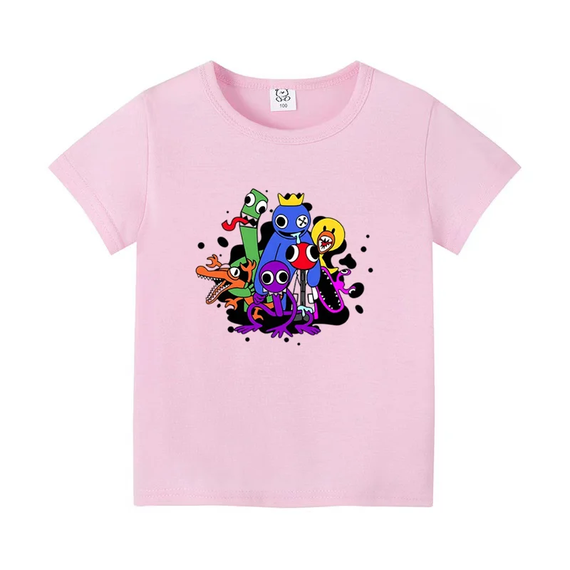 Rainbow Friends Manga/Comic T-shirts Cute Anime Tshirt Regular Fit Tee-shirt Fashion Aesthetic Boys/girls T Shirt