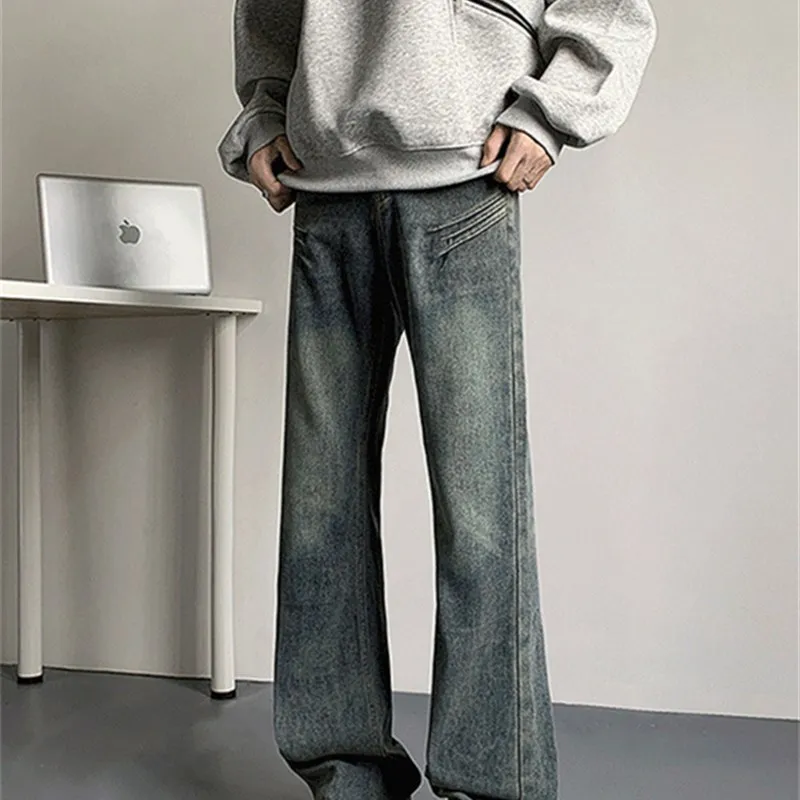 

Loose Fit Men's Jeans Vintage Clean Sle Spring Autumn Casual Comfortable Durable M Denim Trousers Other Features