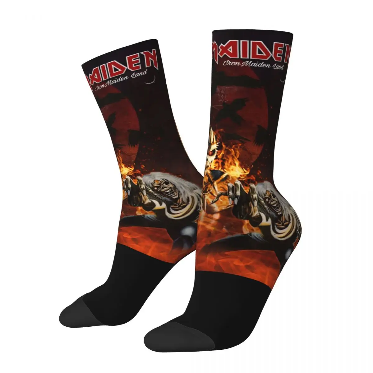 Ironmaiden Heavy Metal Rock Band Theme All Season Socks Merch for Men Women Compression Dress Socks