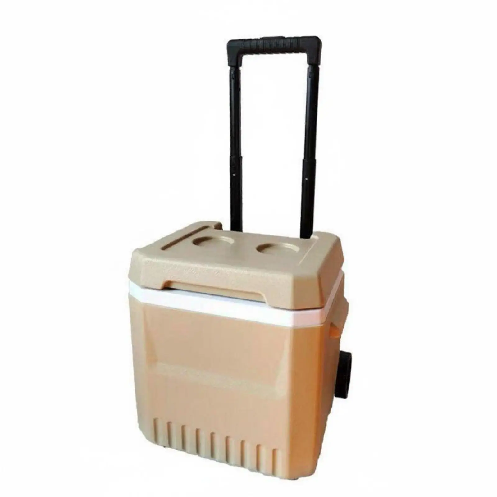 Large Ice Box with Wheels Outdoor Insulated Cooler Portable Ice Chest for Vending Camping Fishing
