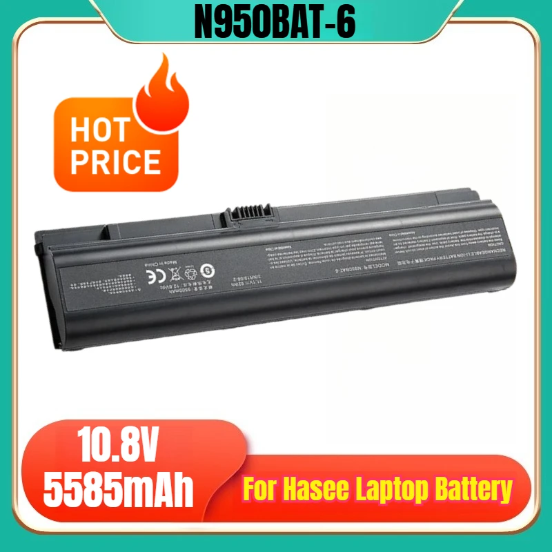 

N950BAT-6 10.8V 5585mAh Laptop Battery for Hasee ZX7-CP5S2 CP5SC ZX7-CP7S2 K690E-G N950BAT-6 ZX7-G4G1 ZX7-G4E1 ZX7-CT5DA