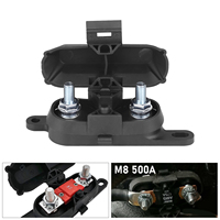 CNSPEED Bussmann HMEG Fuse Block/Holder with Black Cover For Car RV Hight  AMG Fuses 500A 8 AWG to 1/0 AWG Bolt On Auto Fuse ﻿