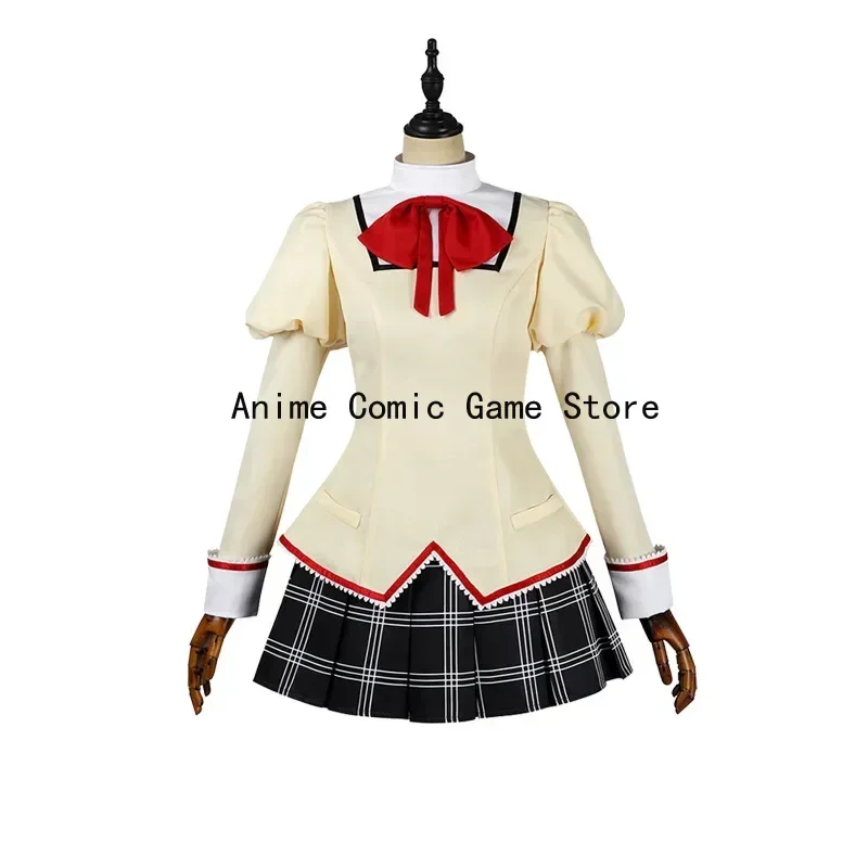 In Stock Kaname Madoka Akemi Homura Cosplay Combats Anime Puella Magi Magica School Uniforms Halloween Party Outfits for Women