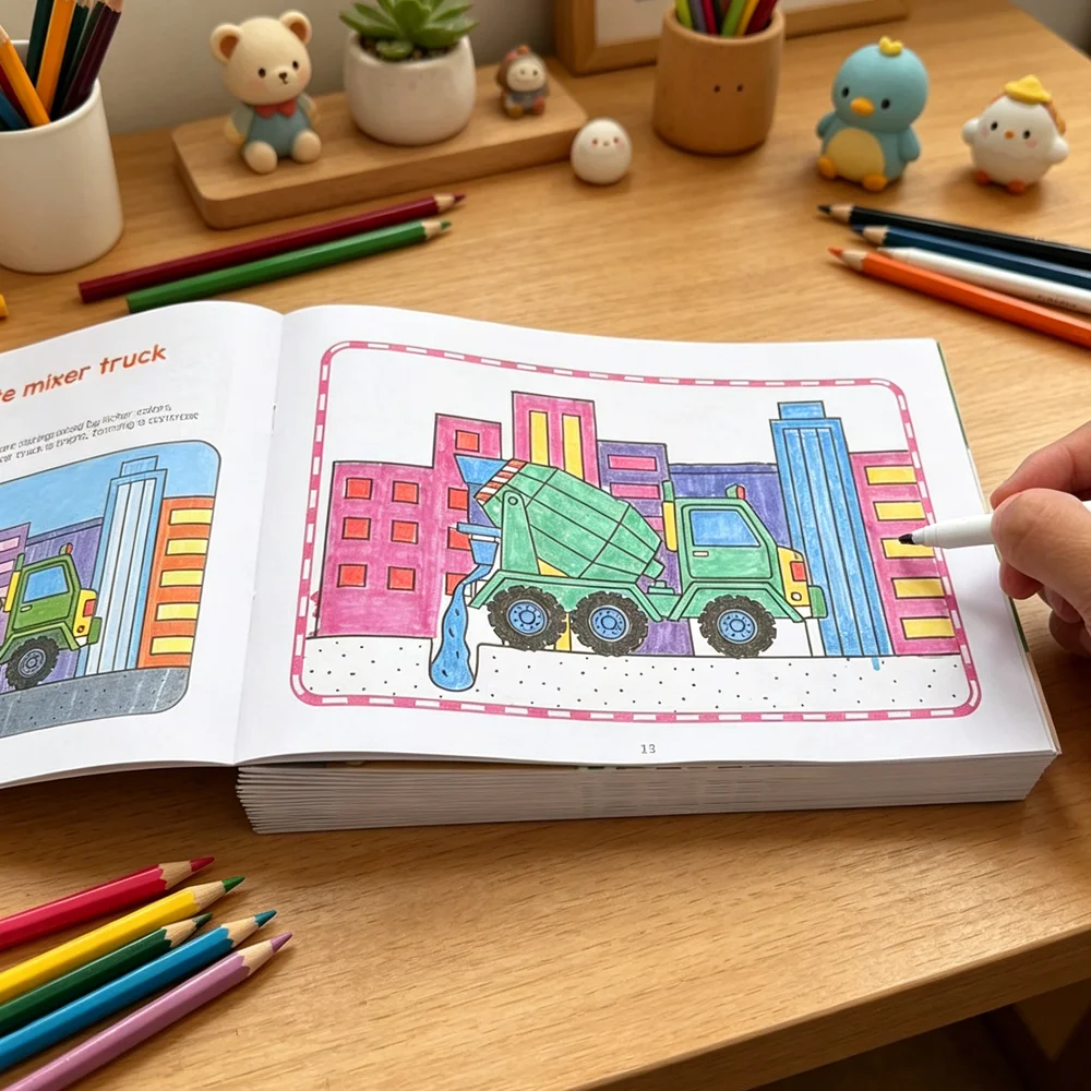 

Children's Coloring Book Cute Animal Themed Drawing Pages Fun Painting Activity Book for Toddlers Preschool Kids Early Learning﻿