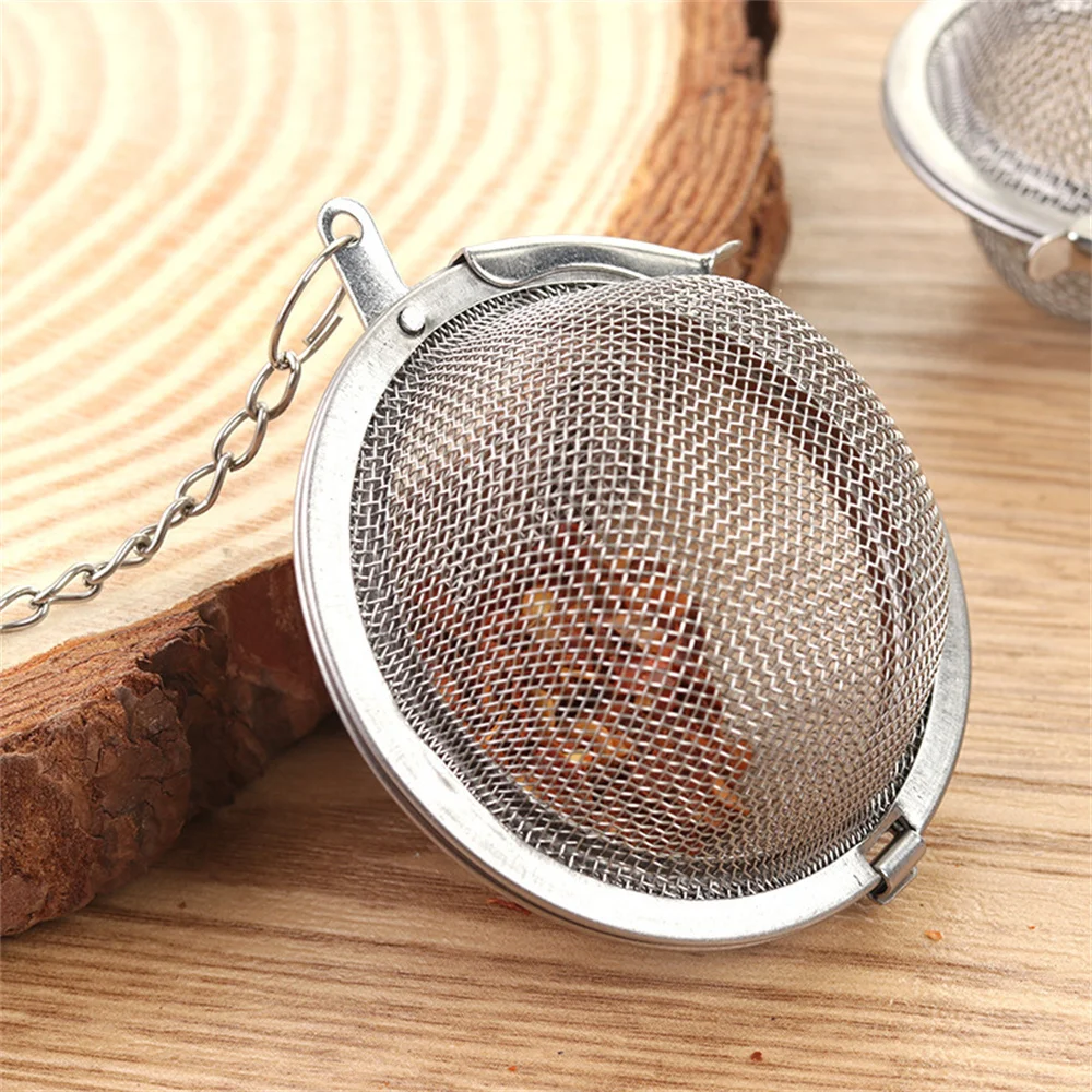 Tea Infuser Stainless Steel Sphere Mesh Ball Tea Strainer Coffee Herb Spice Filter Diffuser with Chain Tea Bags Home Teaware