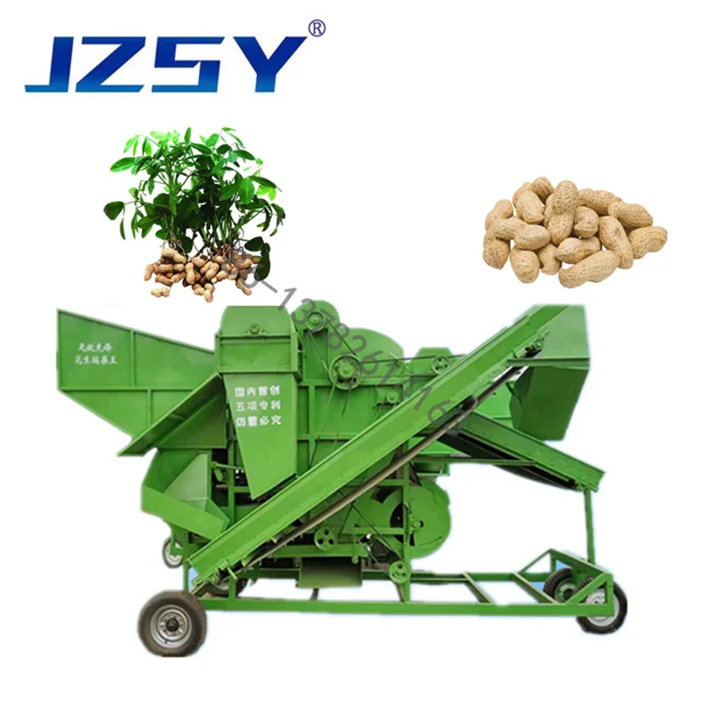 Hoge efficiëntie 5-8mu/h Pinda Picker/Picking Machine voor droge of natte pinda/automatische aardnoot verwijderen stro oogstmachine