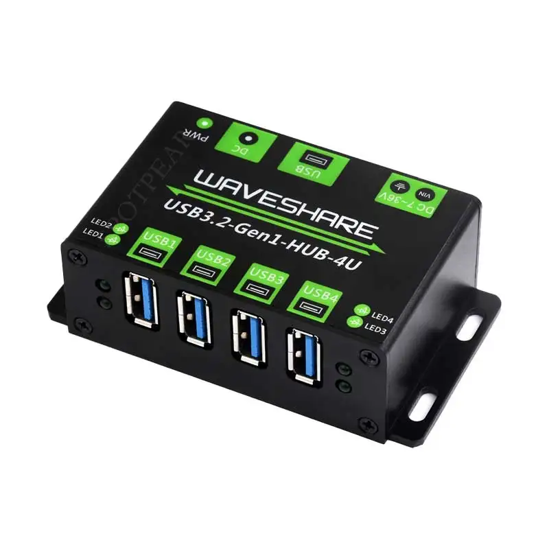 Imagem -06 - Hub Usb Industrial para Multi Sistemas Usb 3.2 Gen1 One-to4u Onboard 736v dc Power Port