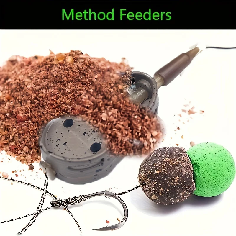 2pcs Method Feeder,Fishing Inline Feeder,Carp Fishing Feeder Device Set,Carp Accessories with ,30g,40g,50g