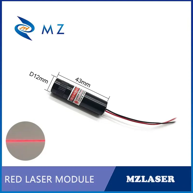 

Hot Selling Compact Adjustable Focusing 635nm 10mw 3V 5V 12V 24V Red Line Laser Diode Module Industrial Grade For Positioning
