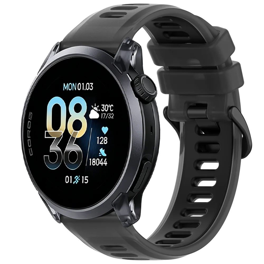 20/22mm Jelly color Silicone Strap For COROS PACE 4 3 Pro/APEX 4 42mm Two-Tone Bracelet Garmin Forerunner 570 970 965 170 70 265