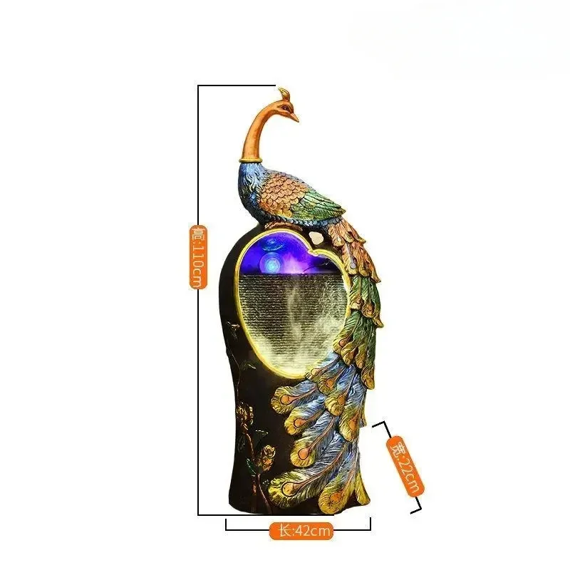 European light luxury water fountain modern living room circulation water feature decoration entrance lucky floor ornament