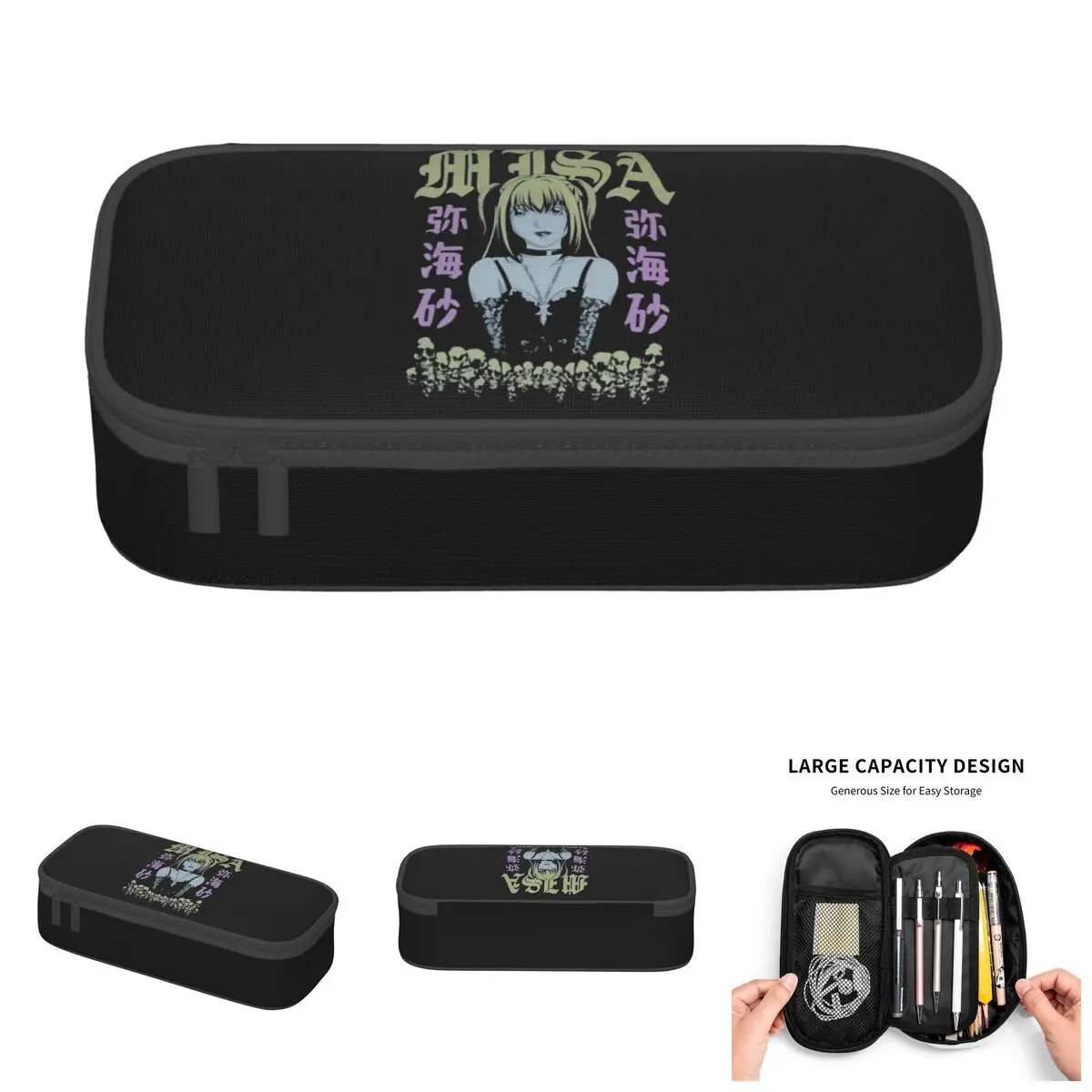 

Death Note Anime Pencil Cases for Boy Girl Large Storage Manga Pen Box Bag Stationery