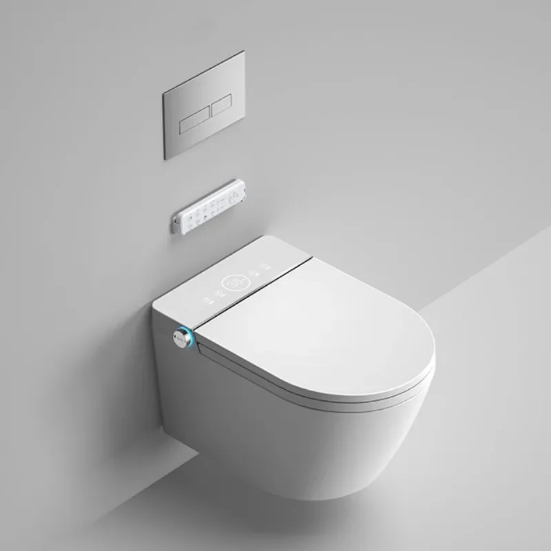 

Bathroom bidet foot sensor auto automatic flush intelligent wc complete set wall hung smart toilet with tank smart