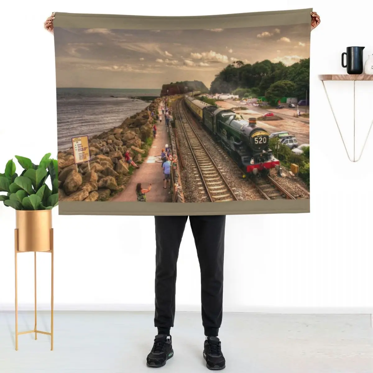 Torbay Express at Dawlish Warren Throw Blanket Kid'S Summer Beddings Summer christmas gifts Thermal Quilt Blankets