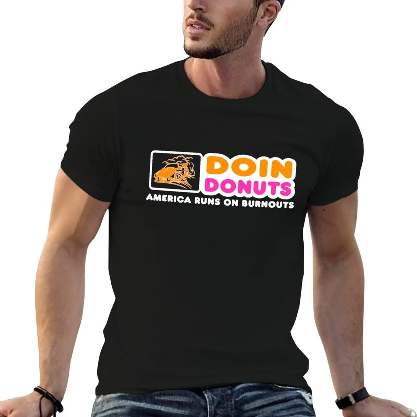 

Donuts shirt Funny T-Shirt designer cotton Car Burnout cotton t pack man Enthusiast shirt Racing t shirt Doin t - man