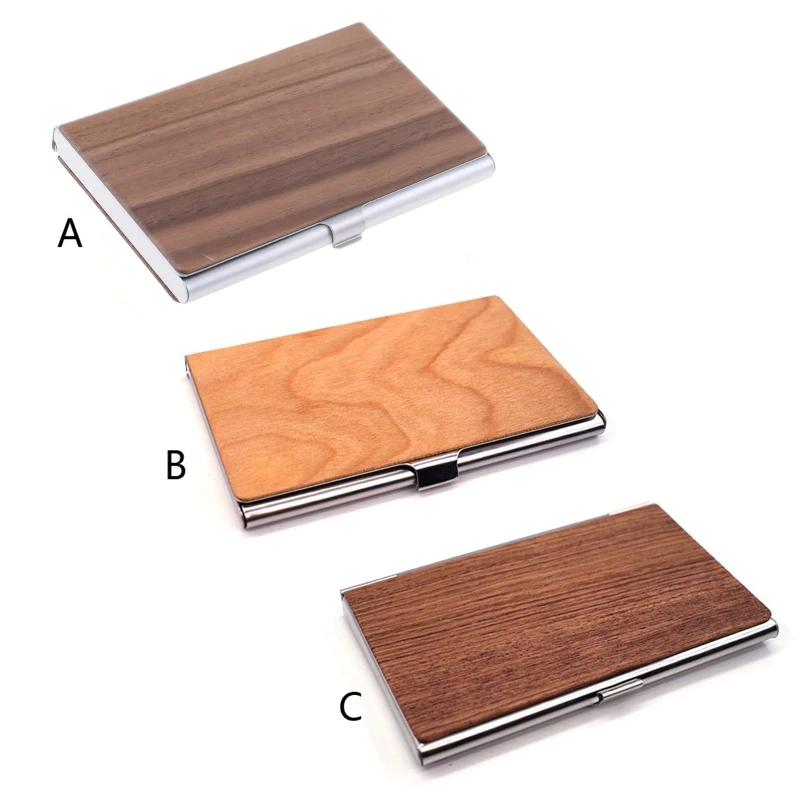 

New Black Walnut Businesse Card Holder for Case,Keep Business Cards in Immaculate Condition,3.62 2.36 0.39 Inches Card