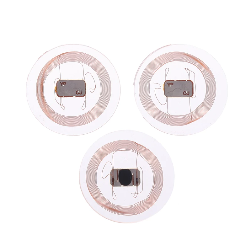 5/10pcs CUID NFC Tag 25mm Rewritable Transparent Coin Card NFC Label For Proximity Keyfobs Tags Access Contol Super Thin NFC