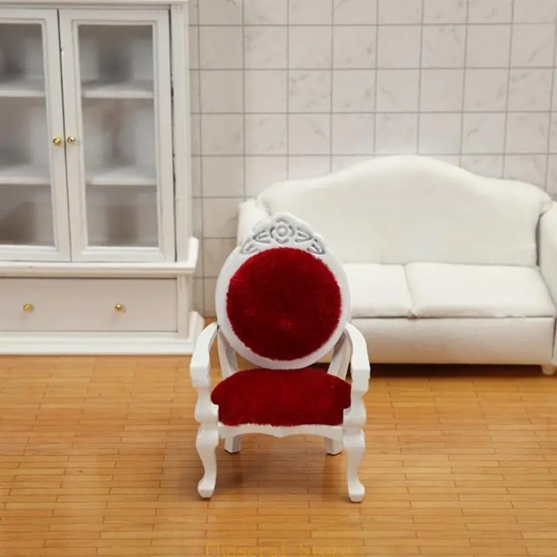 E7CE 1:12 Moises miniatures meubles en bois Single Sofa Chaises Fracchairs ACCESSOIRES