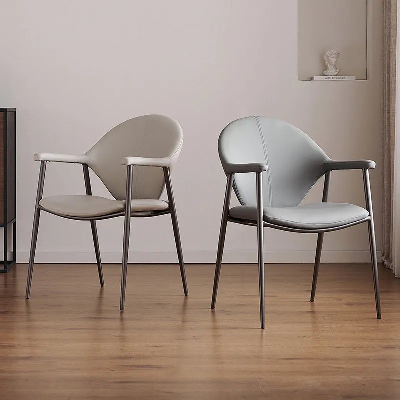Luxury Home Dining Chairs Modern Minimalist Backrest Seat Elegant Dining Room Furniture Business Negotiation Area Armchair