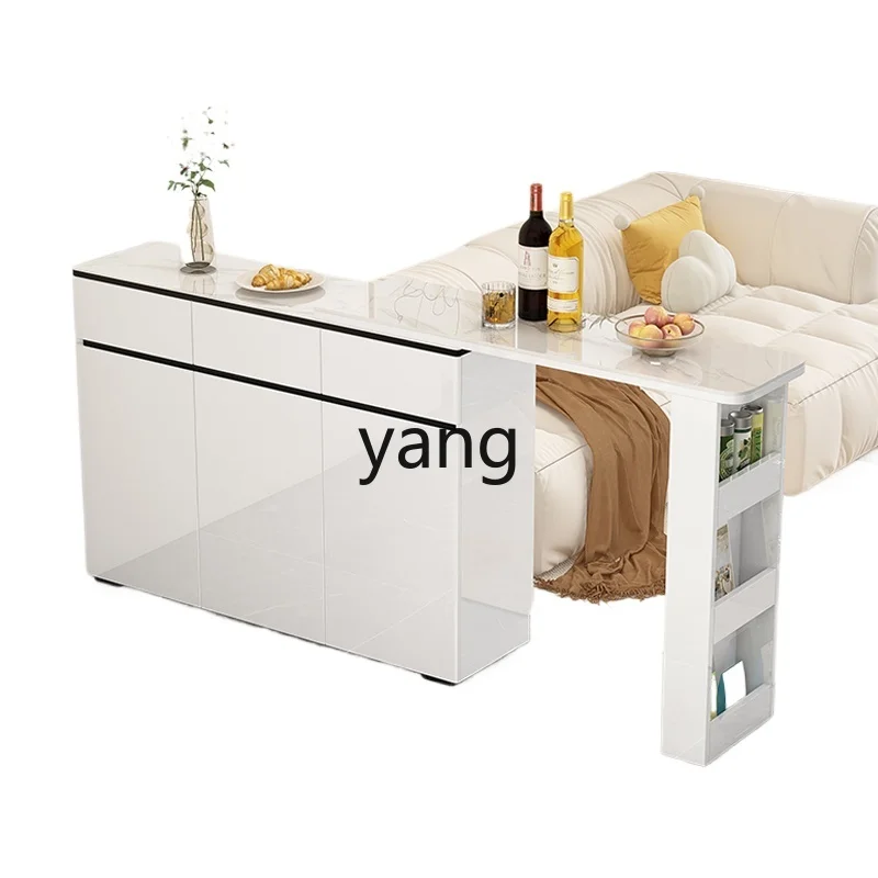

HRC dining table integrated light luxury household multi-functional small apartment telescopic storage cabinet
