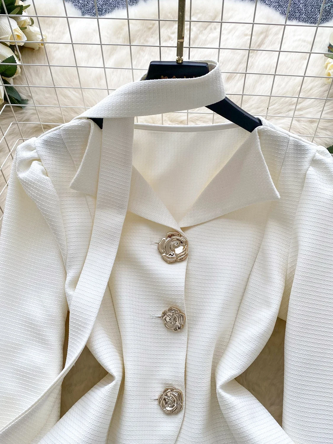 

Ele Rose Pattern на пуговицах Long Sve irt Женская модная верхняя одежда Повседневная удобная дышащая полиэфирное волокно