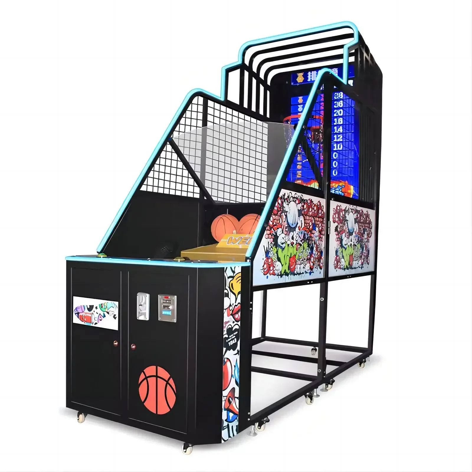 Factory Production Outdoor Ball Sports Equipment Street Coin Operated Basketball Shooting Game Machine For Sale