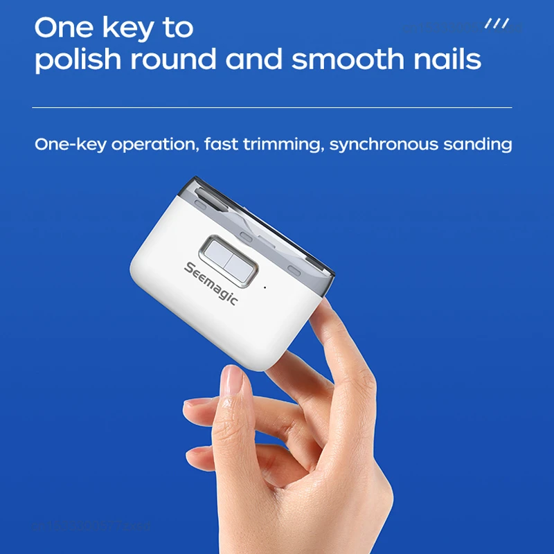 Xiaomi Seemagic 2in1 Electric Polishing Automatic Nail Clippers With Light Trimmer Nail Cutter Fingernail Trimmer For Adult Care