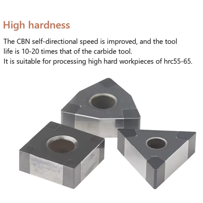PCBN CBN Drehmeißel TNMG160404 TNGA160408 Kubisches Bornitrid Werkzeuge Metalldrehmaschine Schneidwerkzeug zur Bearbeitung von Stahl Gusseisen 1 Stück – Detail 5