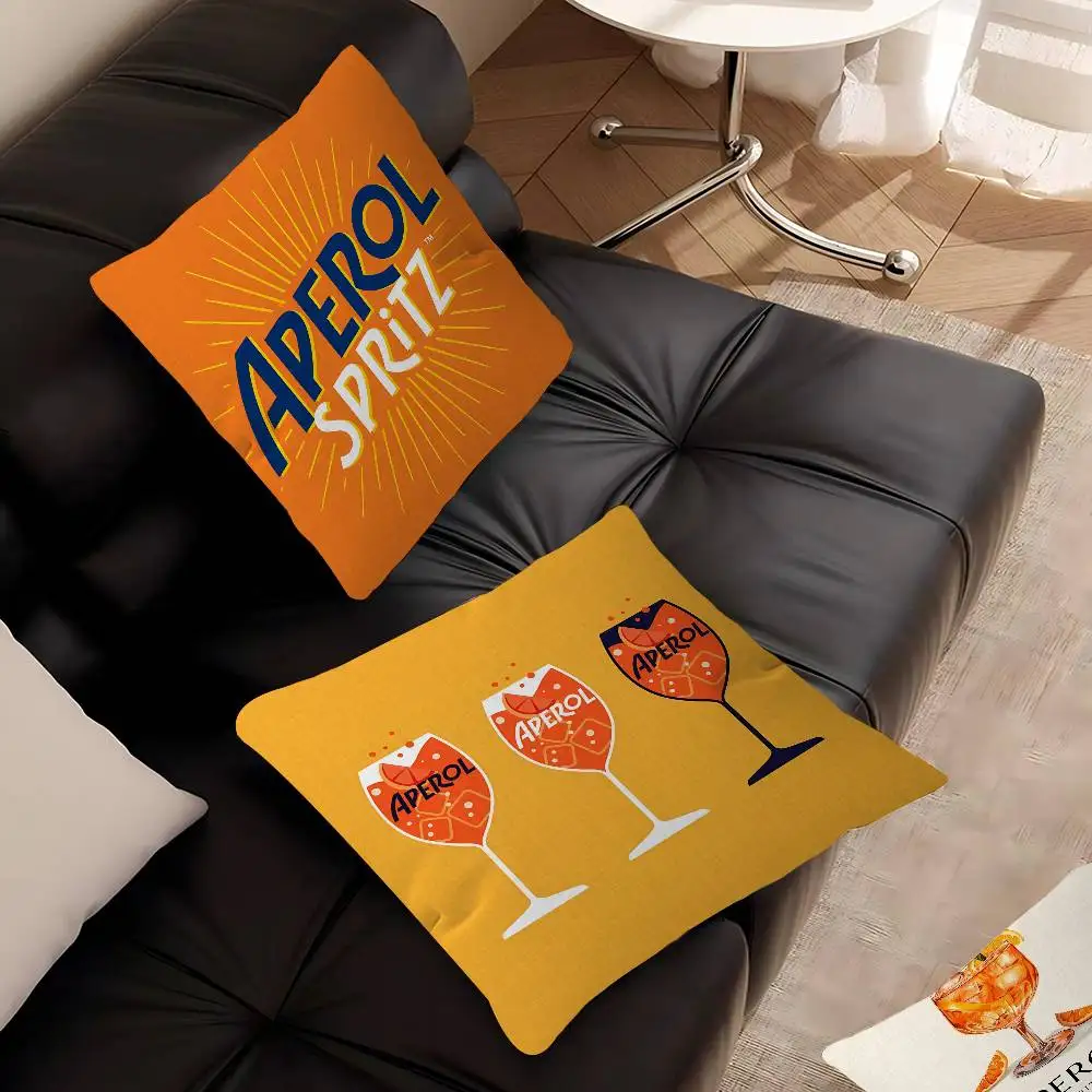 A-AperolS-S-Spritz Cushion Cover Car Throw Pillow Case For Sofa Car Christmas Gift 40x40cm 45x45cm