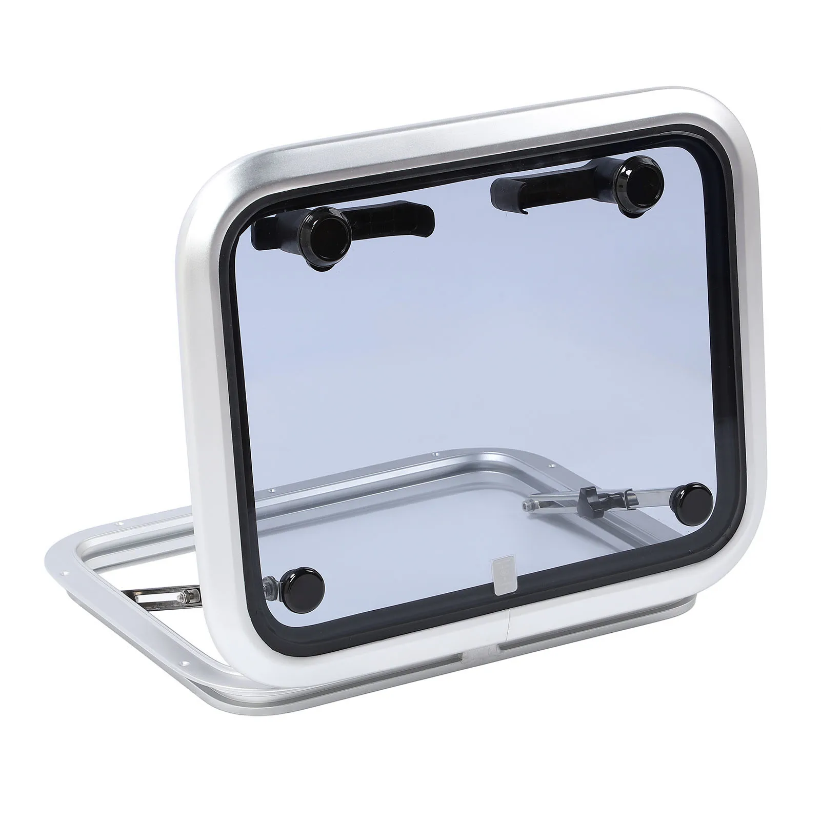 

Marine Hatch Porthole Window 17 X 21in Heavy Duty Aluminum Alloy Boat Deck Hatch Window Clear Vision Push Out Design for Yacht