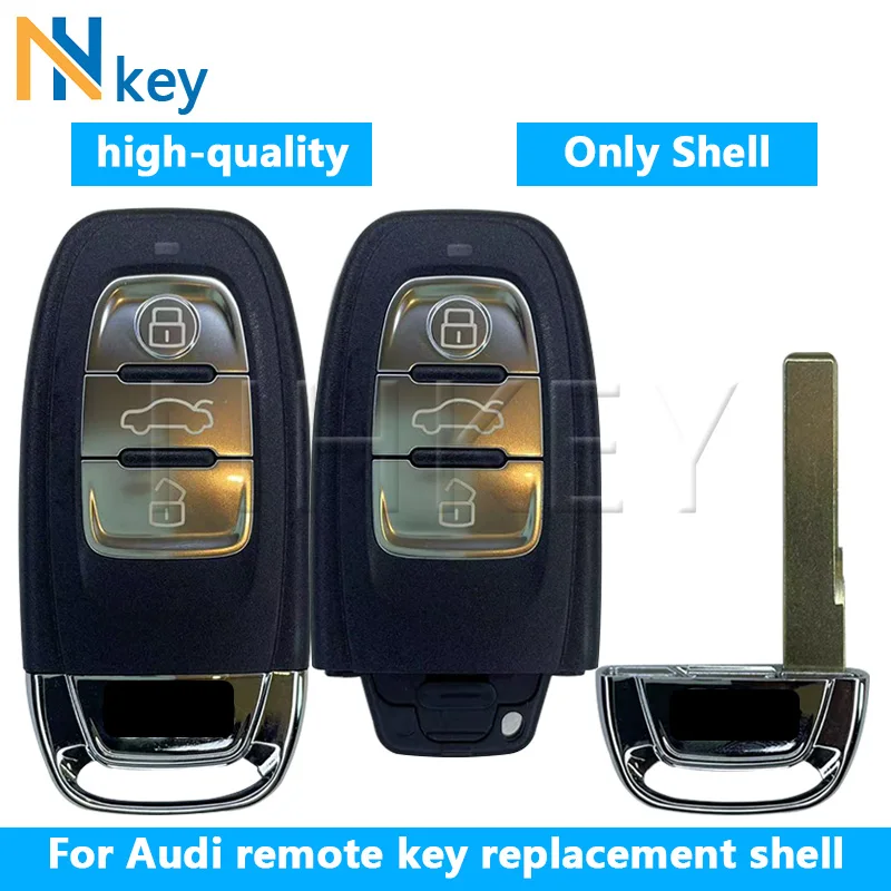 

NHKEY Remote Car Key Shell For Audi A4l A3 A4 A5 A6 A8 Quattro Q5 Q7 A6 A8 Car Key Case 3Buttons Replacement ﻿