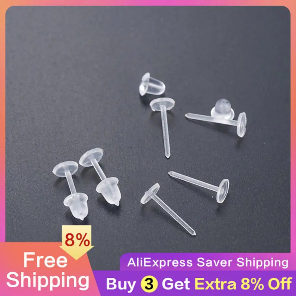 Earring Base Stud High Quality Easy-to-use Invisible Silicone Earring Back Stoppers Diy Earring Ear Plug Earring Back Stoppers