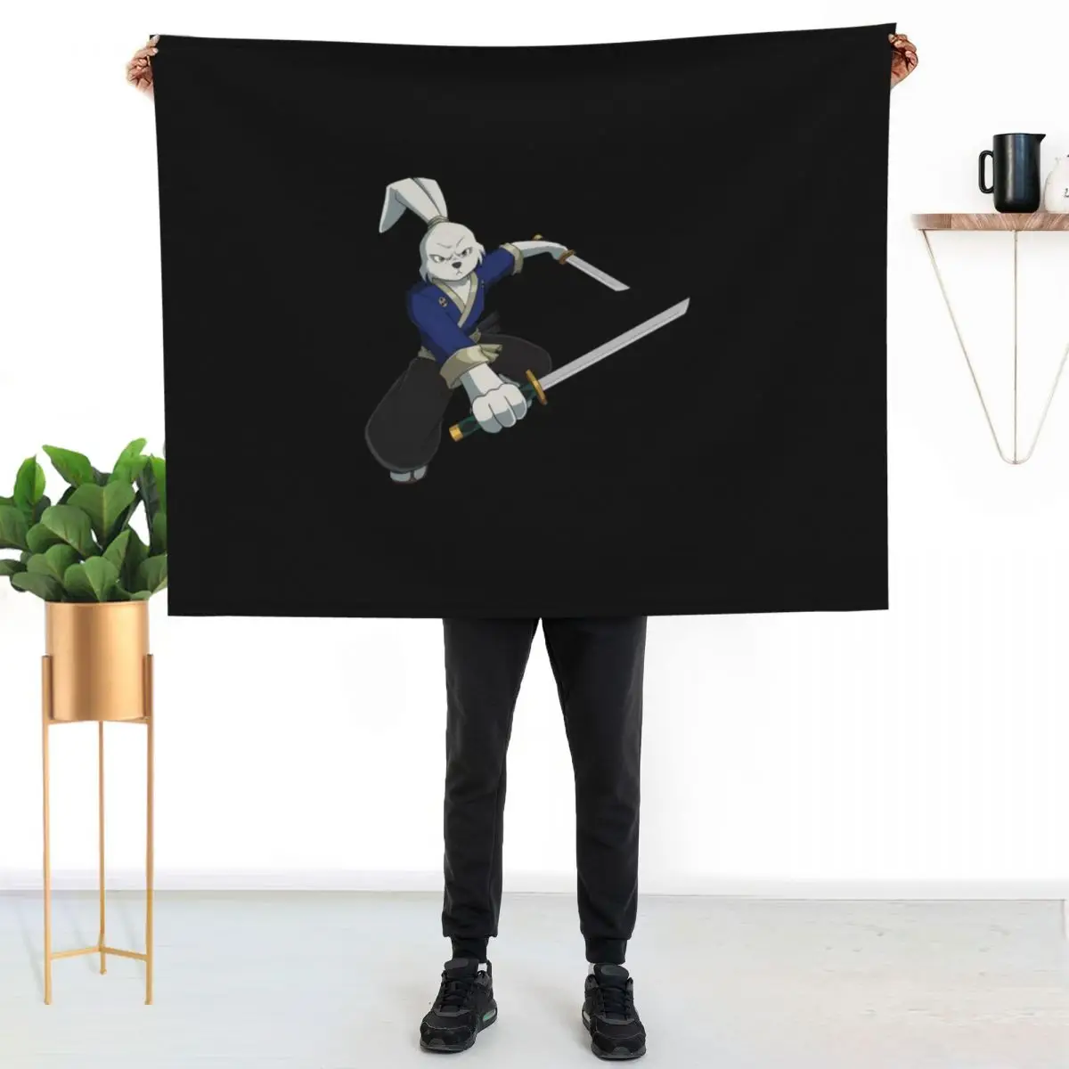 

usagi yojimbo Throw Blanket Warm Comfortable Blanket Gift for Parents Friends