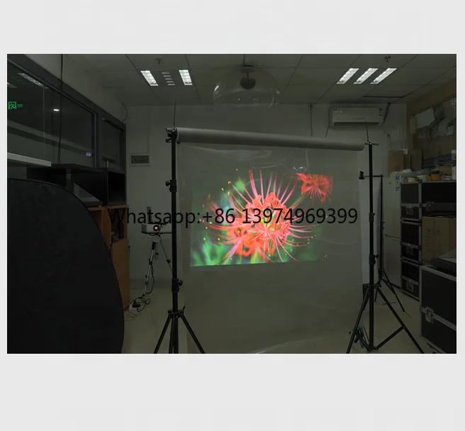 Adhesive Type PET Holographic Projection Rear Projection Film 160 Degree View Angle for Window Advertising 7D Hologram