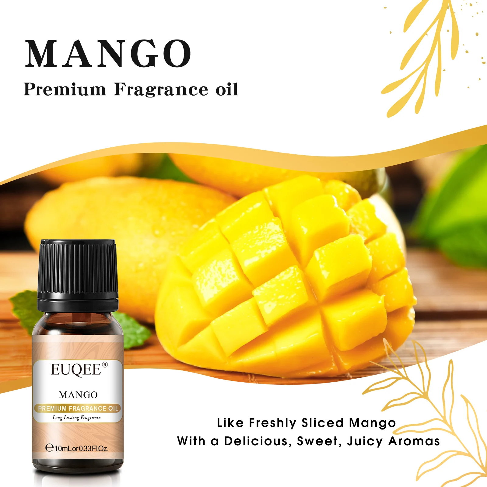 زيت عطري ممتاز من EUQEE سعة 10 مل لمرطب الهواء والعلاج العطري وصنع الشموع - لزيوت ناشرة جوز الهند والفانيليا والكرز #4