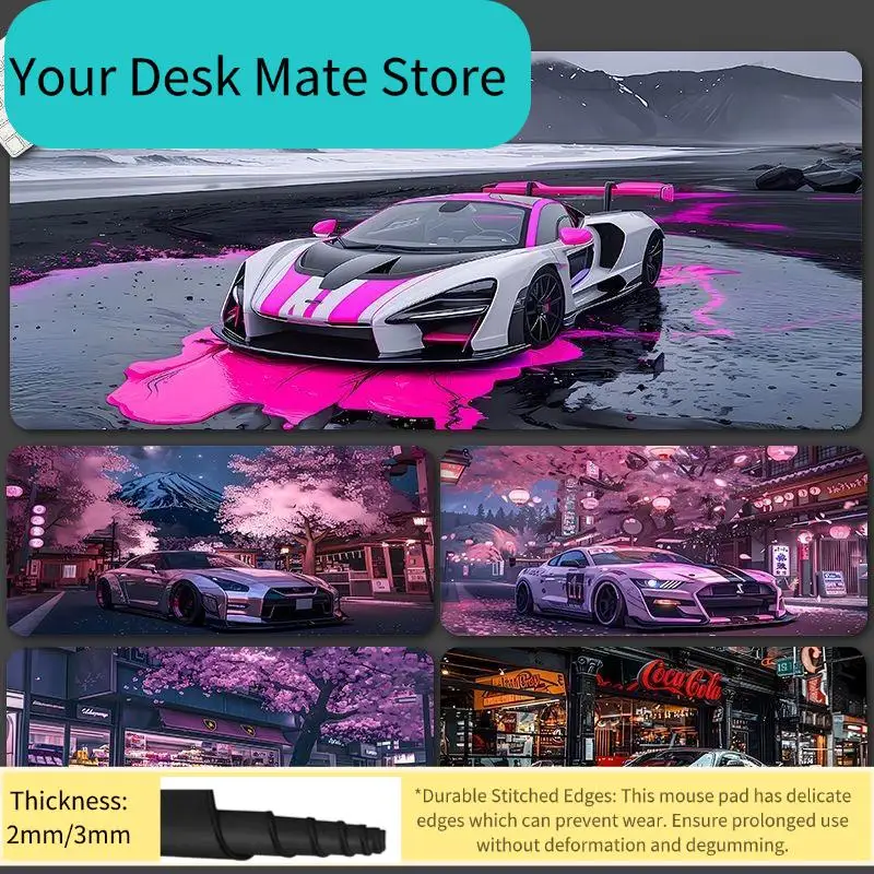 

Extra-large cherry blossom cooling mouse pad with Macaron style design – premium edition for esports, gaming, office use, comput