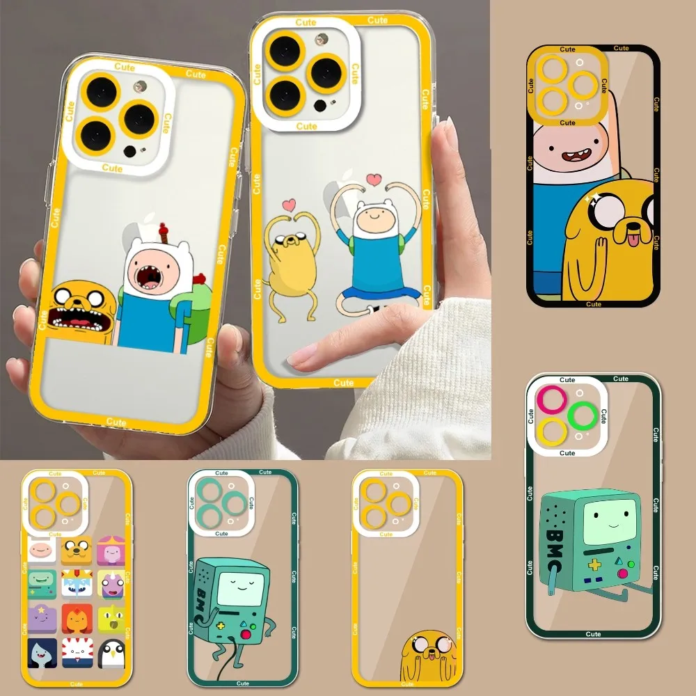 Cartoon A-Adventure-Time Cute Phone Case For IPhone 11 12 13 Mini Pro Max 14 Pro Max Iphone15 15promax Case Shell Funda Cover