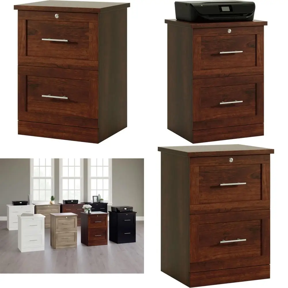 Realspace® 17D Vertical 2-Drawer File Cabinet, Mulled Cherry