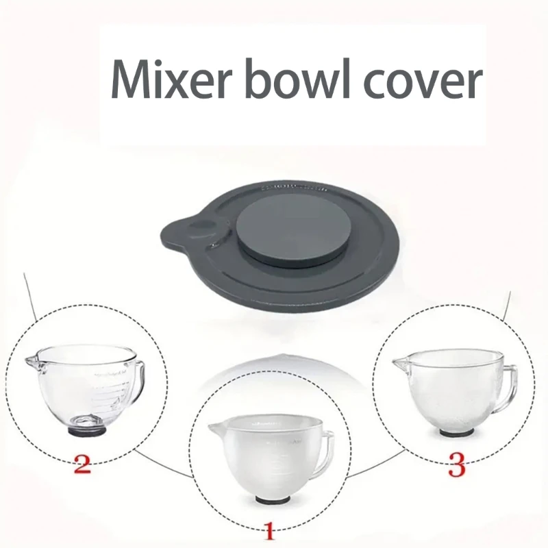 Stand Mixer Bowl Lid Accessory Mixer Bowl Cover Kitchen Baking Tool Plastic Texture Suitable for 4.5QT-5QT Mixers