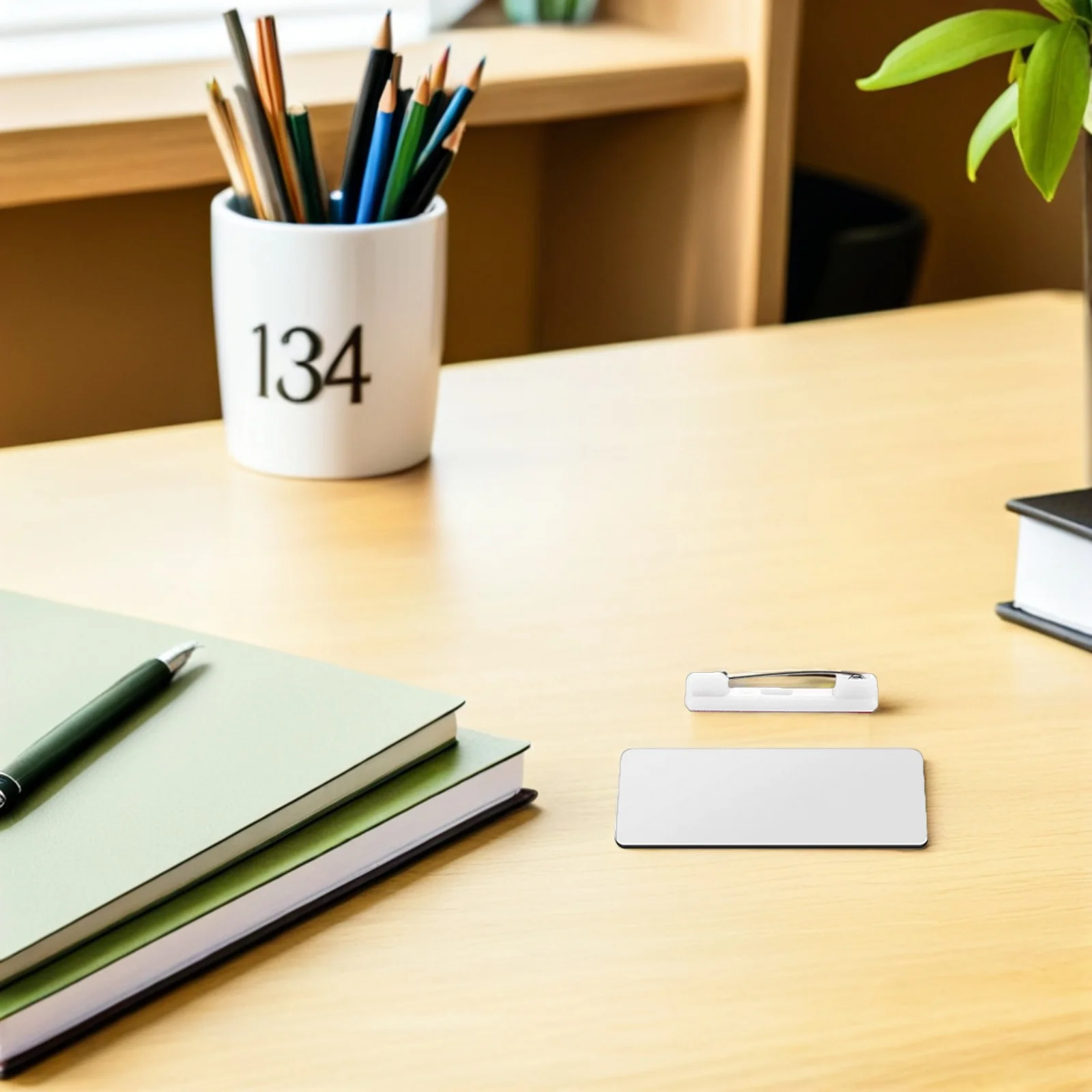 

16Pcs Blank Name Tags Name Badge DIY Density Board Sublimation Pin Backing Office School Use Nametag with Clip Backing