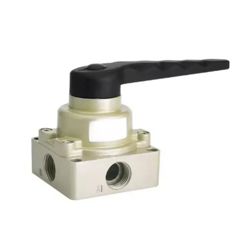 

Pneumatic Manual Rotary Valve HV400-02/03/04 Three-position Four-way Cylinder Reversing Valve Pneumatic Switch Manual Valve