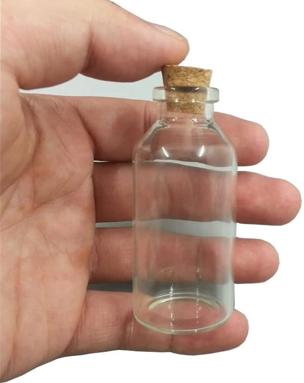 Botella de vidrio transparente con corcho, 22ml/30ml, para decoración de bodas, vacaciones y jardines de Navidad, 24 unidades