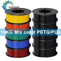 KINGROON 10KG PETG Filament PLA 3d Filament 1.75mm For 3D Printer Filament Bundle Mixed colors FDM Printing Material Wholesales