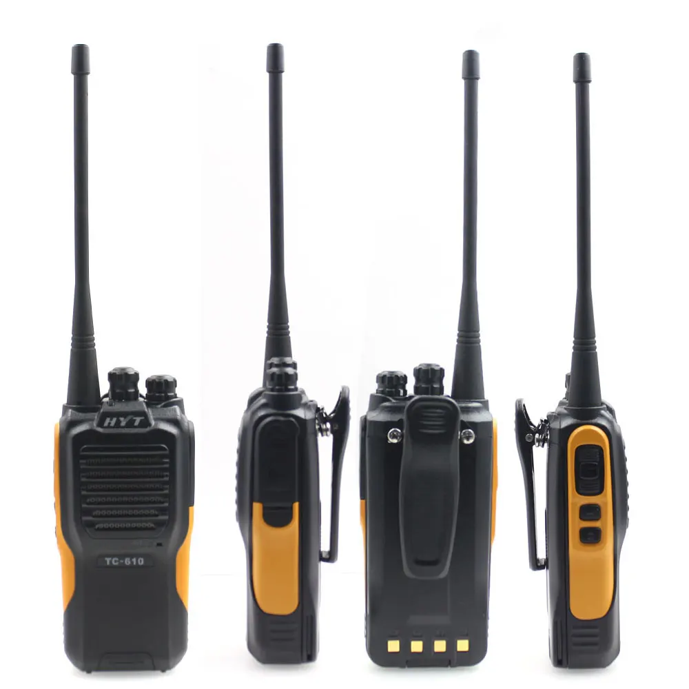 HYT TC-610 휴대용 워키토키, VHF UHF 양방향 인터콤, 1200mAh 표준 배터리, 5W