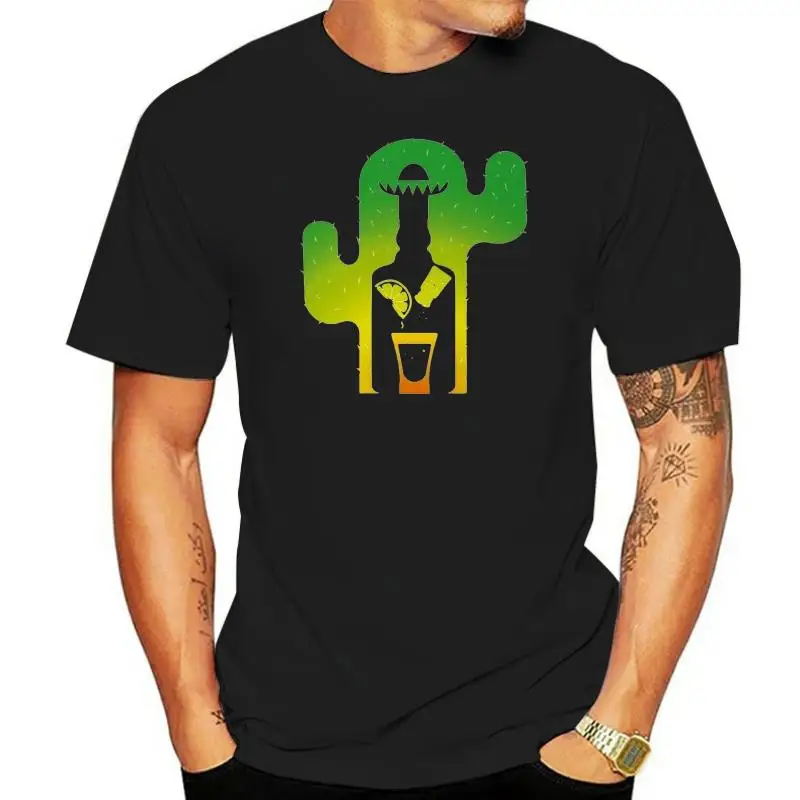 Cactus, Tequila, Lemon & Salt Men'S Tee -Image By Round Neck Tee Shirt