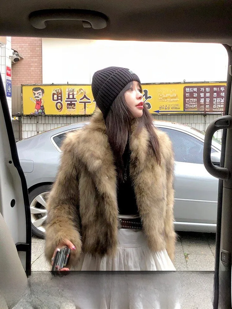 

Женское длинное меховое пальто CC Fur "Middle Age Love S" с эффектом похудения, утепленное, зимнее, модное