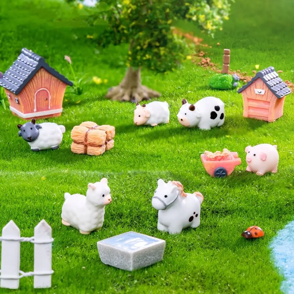 

Cute DIY Animals Statue Animals Model Home Decoration Miniature Figurines Microlandscape Resin Mini Animals Figurine