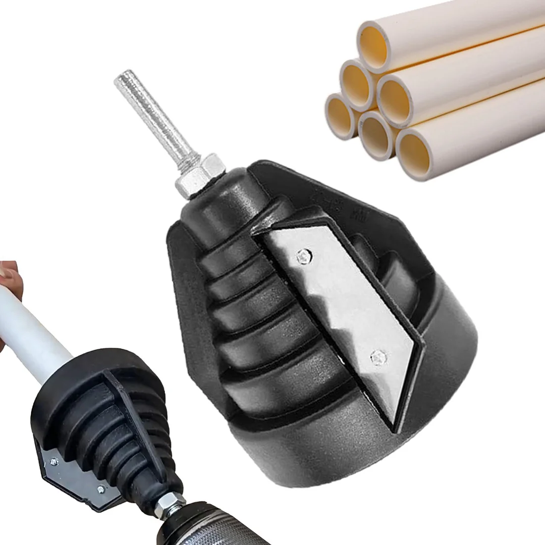1pc Easy Practical Pipe Outer Diameter Finishing Chamfering Tool Deburring Edge Trimming Flattening Tool For Acrylic, Tile Cutti