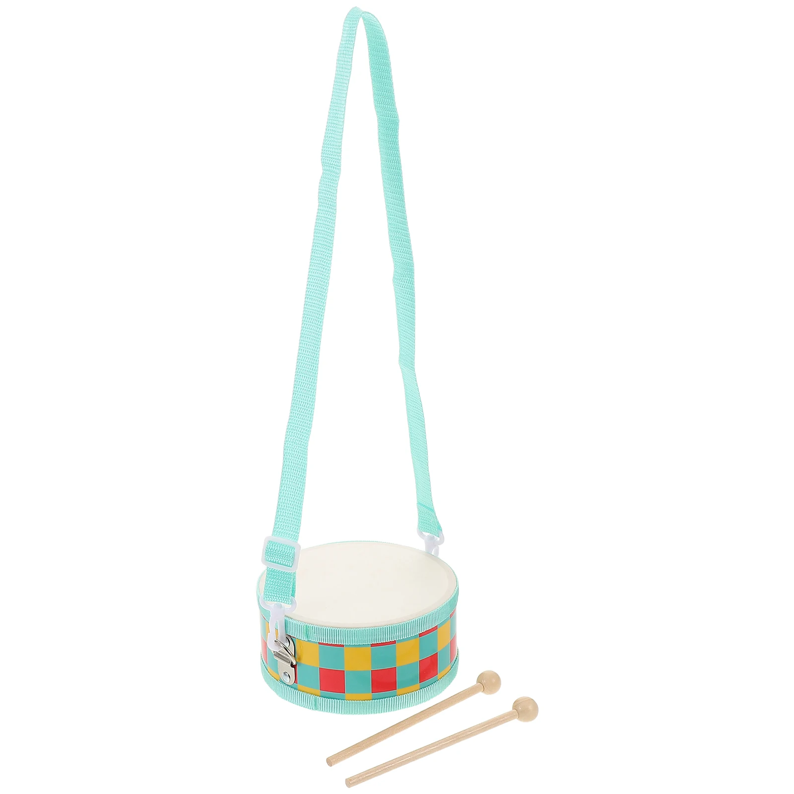 

Kids Wooden Drum Set Dual-Sided Hand Drum With Adjustable Strap Educational Musical Instrument For Toddler Boys Girls