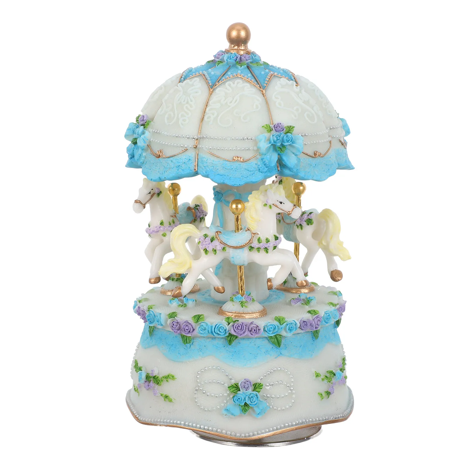 

Carousel Horse Music Box 3 Horse Carousel Music Box With Led Lights Table Centerpiece Christmas Present For Without Battery